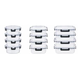 12 Pcs Glass Food Storage Containers Set - Airtight Glass Meal Prep Containers with Lids, Leak-Proof Kitchen Storage for Lunch, Leftovers, and Oven Safe