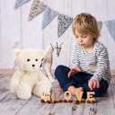 HyDren 2 Pack Bear Stuffed Animals 18 Inch Cuddly Stuffed Bear Plushies with Bow for Birthday Gifts Baby Shower Decors Valentines Party Decors(Beige, Light Brown)
