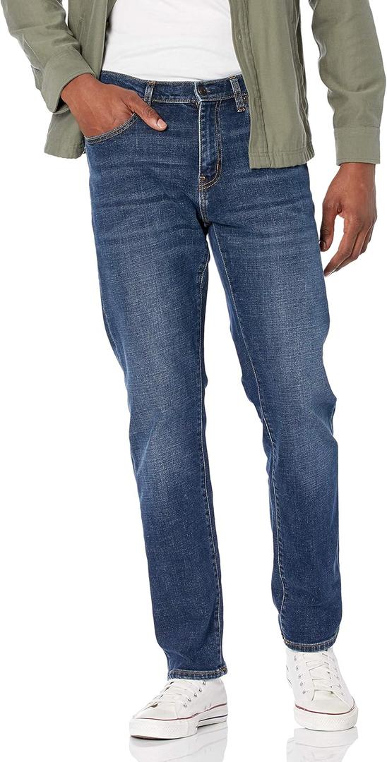 Amazon Essentials Men's Athletic-Fit Stretch Jeans - Discontinued Colors (34W x 30L, Dark Blue Vintage)