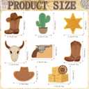 Eaasty 24 Pcs 720 Sheets Western Sticky Notes 8 Shaped Memo Pads for Teacher Student Supplies Cute Office Desk Western Party Favors Supplies Refrigerator Decor