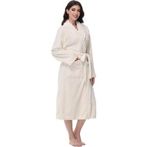 Yurhap Premium Robes for Women - Super Soft Cozy Fleece Womens Robe Plush Long Bathrobe S/M