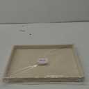 Oirlv linen Jewelry Display Trays Stackable Necklace Bracelet Ring Showcase Display Empty Plate(Pack of 1), Beige 