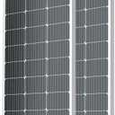 Renogy 2PCS Solar Panels 100 Watt 12 Volt, High-Efficiency Monocrystalline PV Module Power Charger for RV Marine Rooftop Farm Battery and Other Off-Grid Applications, 2-Pack 100W