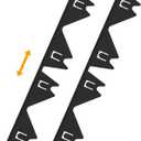 Stainless Steel Stove Gap Covers, 2 Pcs Stove Gap Filler Retractable Kitchen Gadgets for Gas Stoves, Stove Gap Guards Range Trim Kit, Easy Retractable Length13.8" to27.5", Width 0.79", Black