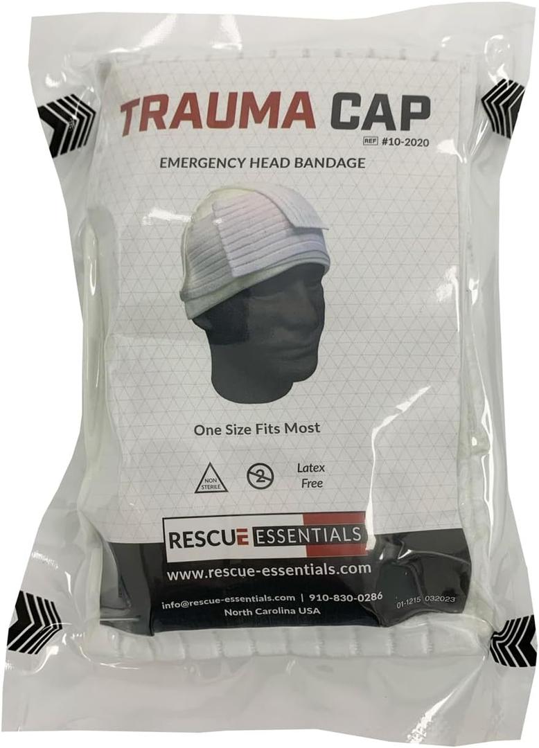 Rescue Essentials First Aid Trauma Cap Emergency Head Bandage