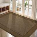 BEQHAUSE Indoor Door Mat 32" x 48", Dirt Trapper Door Mats Non-Slip Entryway Rugs Washable, Resist Dirt Absorbent Welcome Mat, Low Profile Floor Mats for Front Back Door and Entryway, Brown