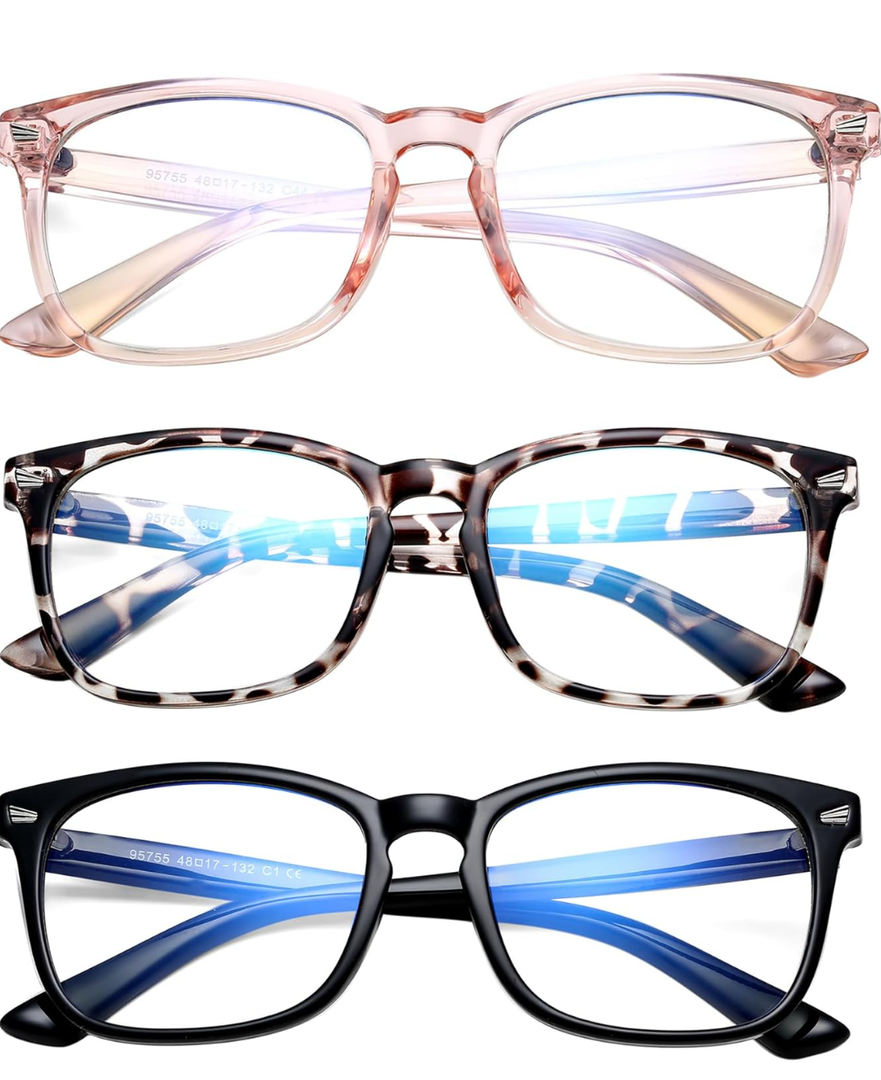 Hycredi Kids Blue Light Blocking Glasses，Anti Eyestrain & UV Protection, Computer Gaming TV Phone Glasses for Boys Girls