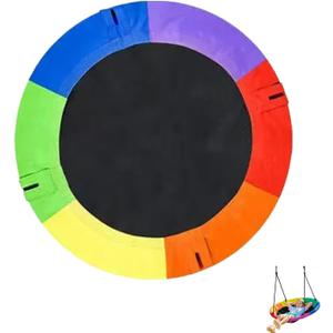 40-Inch Tree Swing Replacement FabricSaucer Swing Replacement CoverRound Saucer Swing Seat Cover, Oxford FabricColorful