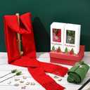 Berlune Christmas Scarf with Fringe Bulk Winter Soft Scarves for Women Men with Xmas Gift Boxes for Christmas Winter Party (Red,green)