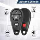 Key Fob Fit for Subaru Outback 2005-2007/Forester 09/Impreza 07-09/Legacy 05-07/B9 Tribeca 06-08 Replacement Keyless Entry Remote Control Car Key for NHVWB1U711, 88O36SC030, 433MHz
