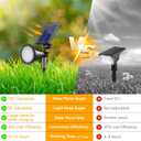 Solar Lights Outdoor Waterproof, 36 LEDs 1000LM Adjustable Solar Spot Lights Outdoor, 2-in-1 Solar Powered Spotlight Landscape Lighting for Garden, Yard, Pathway- 2 Pack (Cool White)