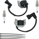 2 Pack of Ignition Coil Module for Toro TimeCutter Series Riding Lawn Mowers with Spark plug Replace 136-7883 139-0720 127-9216