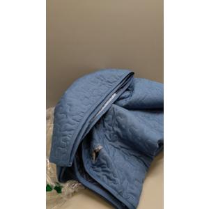 Quilt Set Queen Size 1 Pieces,Striped Plaid Bedspread Coverlet Set,Mineral Blue Boho Summer Bedding Set Soft Microfiber (Blanket Only)