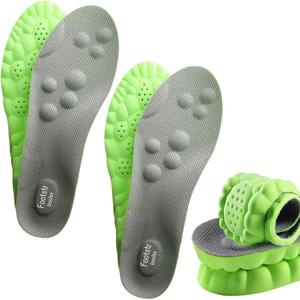 Insoles for Kids Youth – 4D Cloud Insoles for Men & Women Arch Support Shock Absorption Relieve Foot Shock Absorption (2 Pair,Green, 6.5Y-7Y)