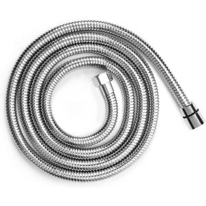 Shower Hose Extra Long 118 Inches Brushed Chrome Handheld Shower Head Hose with Brass Insert and Nut - Lightweight and Flexible