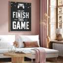 Poster Master 4-Piece Video Game Print - Gaming Poster - Retro Typography Art - Black & White Wall Design - Funny Quote Art - Great Game Room or Boy's Bedroom Decor - 8x10 UNFRAMED Wall Art