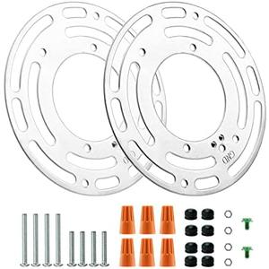 2 Pack Universal Light Fixture Mounting Bracket, 4 Inches Diameter Steel Round Universal Light Crossbar with Screws and Nuts, Mounting Bracket for Mount Wall Light, Close to Ceiling Light