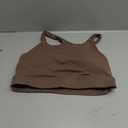 Aoxjox Women's Workout Sports Bras High Impact Fitness Training Gym Khloe Bra Yoga Crop Tank (Brown, M)