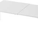 Nxconsu Cabinet Shelf Expandable Organizer Riser Rack for Kitchen Pantry Cupboard Under Sink Countertop Home Organization Extra Storage Space Saver Heavy Duty Metal Edgeless Design White Large (10D * 14.56-24.6W * 8.46H)