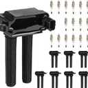 Ignition Coils & Iridium Spark Plugs UF504 for Dodge Jeep Challenger Charger Durango Ram 1500 2500 3500 Commander Grand Cherokee Chrysler 300 5.7L 09 10 11 12 13 14 15 16 17 18 19 20-8 Set