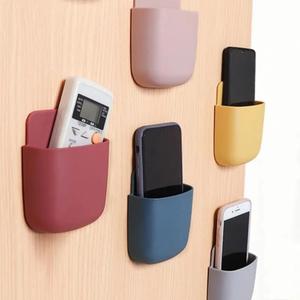 1PC Multifunctional Wall - mounted Storage Box: Phone Charger Stand Remote Control Storage for Home, Desk, Office and Drawer Organization, Yellow