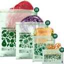 CLEANOMIC Compostable* Food Storage Bag Bundle - Gallon, Quart, Sandwich and Snack Sizes