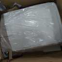 GABRYLLY Office Criss Cross Chair with Footrest, Big and Tall Executive Chair with Wide Seat,Reversible Armrest,Wheels, Lumbar Pillow and 120°Tilt,Computer Desk Chair for Gaming,Meditation,Ivory