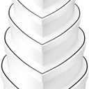 ysmile Valentine Gift Box with Lid, Heart Shaped Flower Box, Assorted Size Heart Nesting Box for Women Men Anniversary 8.2" White