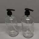 Vivaplex, 2, Large, 32 oz, Empty, Clear Glass Bottles with Black Lotion Pumps