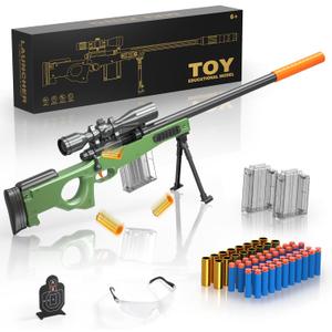 Toy Gun Soft Bullets with Jump Ejecting Mag, Toys Foam Blaster Education Toy for 6,7,8,9,15+ Kids Gifts