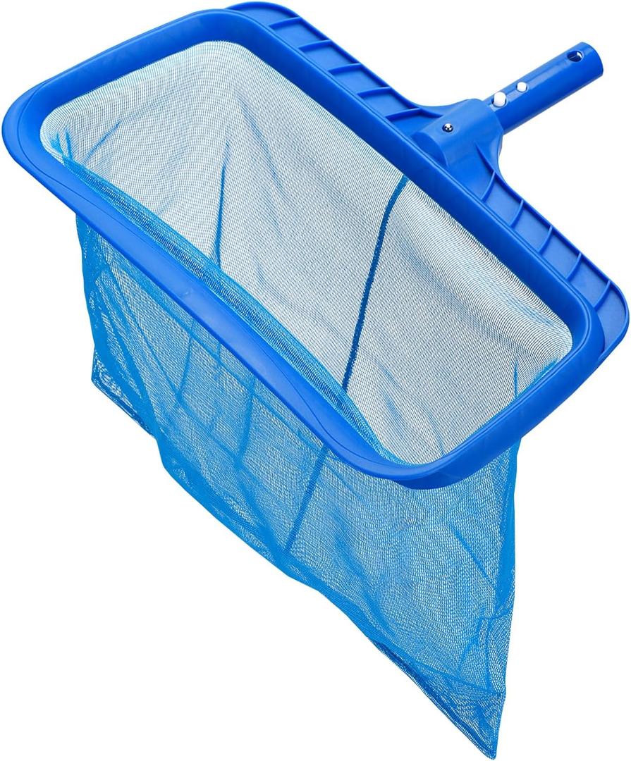 Swimming Pool Leaf Skimmer Net, Reinforced Frame Deep Rake Pool Cleaning Net Without Pole, Larger Capacity Fine Pool Nets for Cleaning, Easy Scoop Edge, Debris Pickup Removal
