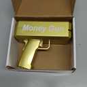 Super Money Guns Paper Playing Spary Money Gun Make it Rain Toy Gun, Handheld Cash Gun Fake Bill Dispenser Money Shooter Toy(Metallic Gold)