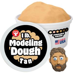 Hygloss Play Modeling Dough for Kids  Multicultural Skin Tones  Safe & Non-Toxic Sensory Dough for Arts & Crafts  Play Clay for Toddler Activities, Preschool Classroom Must-Haves (1 lb, Tan)
