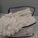 Throw Blanket Beige for Couch Sofa Bed,Faux Fur Fluffy & Warm Fuzzy Cozy Blanket Thick Shaggy Flannel Blanket,60 x 79 Inches