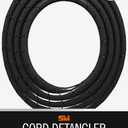 CORD DETANGLER for Clippers, Curling Irons, Hair Straighteners & Blow Dryers (10-Feet, Black)
