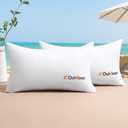 MIULEE Pack of 2 12x20 Outdoor Waterproof Throw Pillow Inserts, Decorative Water-Resistant Pillow Cushion for Patio Garden