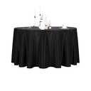 Ascoza 2pack 108 Inch Black Round Tablecloth in Polyester Fabric for Wedding/Banquet/Restaurant/Parties