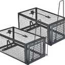 Gingbau 2-Pack Chipmunk Rat Traps Humane Live Mouse Trap Cages