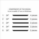 Birdeco Easy Installation Wall molding kit for DIY Lovers, pre-Cut, Ready to Assemble with Glue | 2 Top 2 Bottom Frame