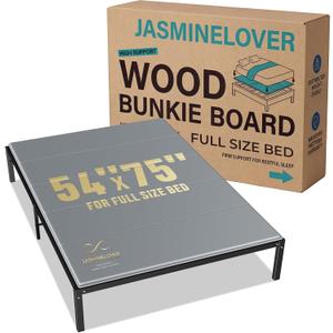 Bunkie Board Full Size 54"x75" Bed Boards for Under Mattress - Heavy Duty Reinforced Wood Support Board with Anti-Sag Design, Fits Metal Frames/Platform Beds/Sleeper Sofas