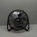 EZ-CHILL 12 Cradle Floor Fan, 3 Speed, High Velocity, 180 Degree Adjustable Tilt, All-Metal, Carry Handle, Rubber Feet, Airflow 15.42 ft/sec, Ideal for Home, Bedroom & Office, Black