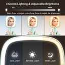 Mocado Makeup Mirror with Lights, 1X/20X Magnifying Mirror with Light, Vanity Mirror with 3 Colors Lights, Height Adjustable Lighted Makeup Mirror, Double Sided 360Rotation, Memory Function (Green)