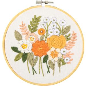 DIAMOND DOTZ Kits - Embroidery Country Garden: A Stunning Embroidery Kit Perfect for Beginners and Adults, Easy-to-Follow Instructions, Vibrant Threads, and Timeless Beauty