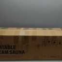 Upgraded Sauna Box for Relaxation, Detoxification, Full Size Pentagon Sauna Room with 3L Steamer, 15 Levels Heat, Black