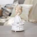 Precious Moments Holy Communion Girl Musical Figurine Plays The Lords Prayer First Communion Gift for Girls, Religious Keepsake for Catholic and Christian Faith