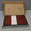 Premium Vinyl Record Storage - a Mid-Century Style Record Holder for Albums, 60-70 LP Capacity - Complements Any Record Player (Brown)