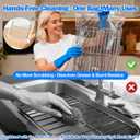 4 x Palksky Oven Rack Cleaning Bags, Heavy Duty No Scrub Oven Rack Cleaning Bags, Reusable Leak-Resistant PE Bags for Deep Soaking Grill Grates, BBQ Racks, No Cleaner Included, 3 Pack(15.7''*23.7'')