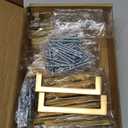 Ravinte Cabinet Handles Solid Slim Champagne Bronze 20 Pack 3-1/2 Inch Hole Center Square Bar Drawer Handles Kitchen Cabinet Pulls Drawer Kitchen Cabinet Hardware