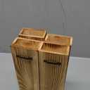 4-Pack Wood Wall Planters for Fake Plants and Dried Flowers Stems, 12" Slim Modern Wooden Vases Wall Decor for Living Room, Bedroom, Bathroom, Apartment