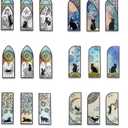 DEARART Cute Bookmark Page Markers Gift for Women Teacher Students Book Lovers, Durable and Flexible Bookmark, 6 Series (36pcs), Lucky Cats